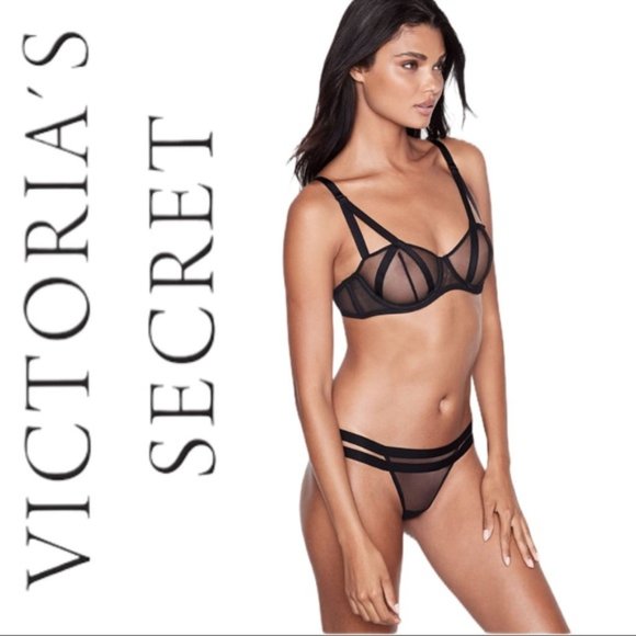 Victoria's Secret Other - Victoria's Secret Luxe Mesh Balconette Bra & Panty Set NWT